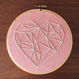 🚫SOLD🚫 7” Love Theme Embroidery Hoop